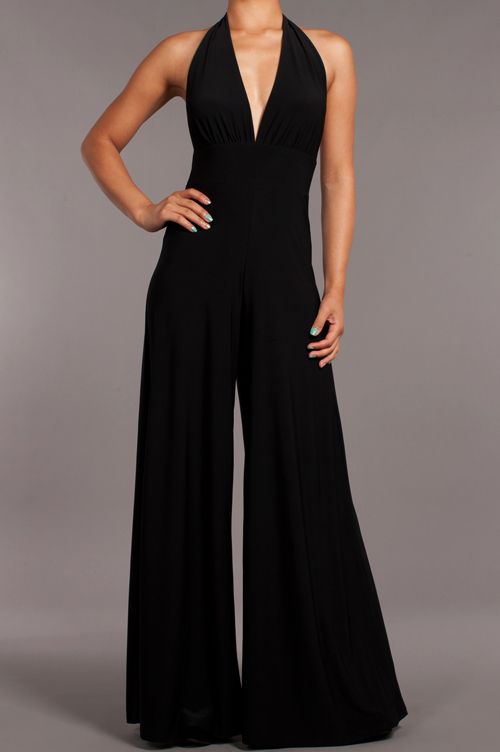 open back pant suit