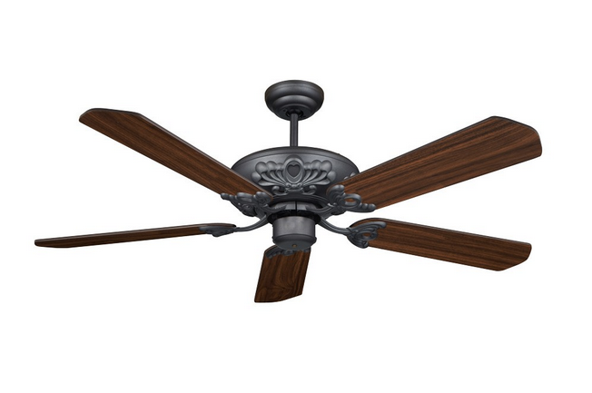 Ceiling fan in matte black