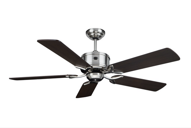 Ceiling fan in brushed nickel