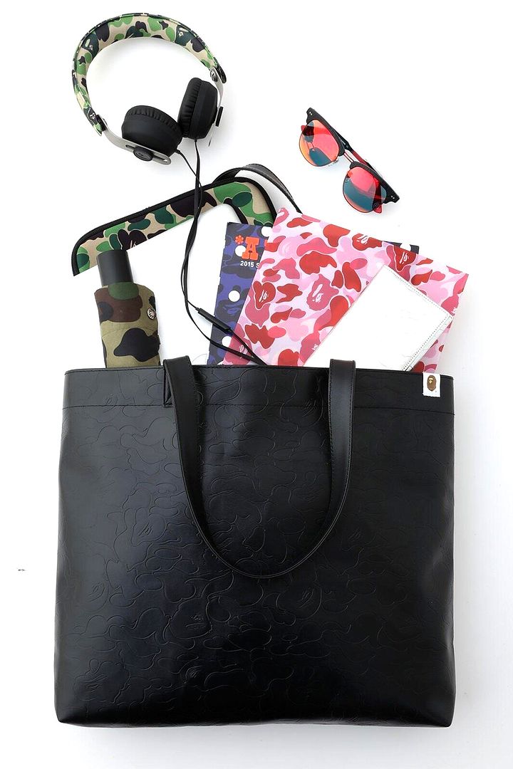 A Bathing Ape Bape 2016 Summer Collection Camo Leather Tote Bag From