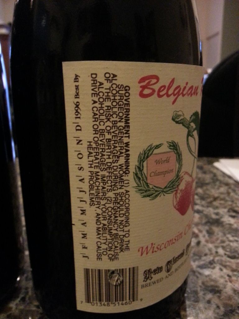 New Glarus Belgian Red 1996 Vintage Community BeerAdvocate