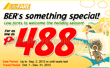 Cebu Pacific Air 2012 Promo -- Holiday Season 488 Pesos ONLY