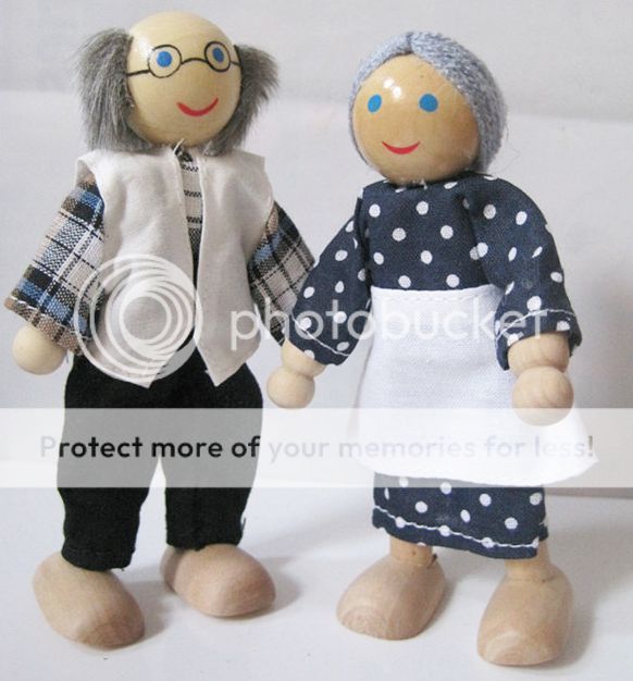 Wooden Family People Dolls House Toys Dollshouse People Characters